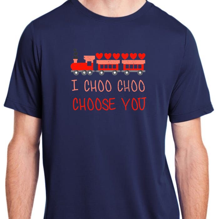 I Choo Choo Choose You Train Valentines Day Boys Adult ChromaSoft Performance T-Shirt