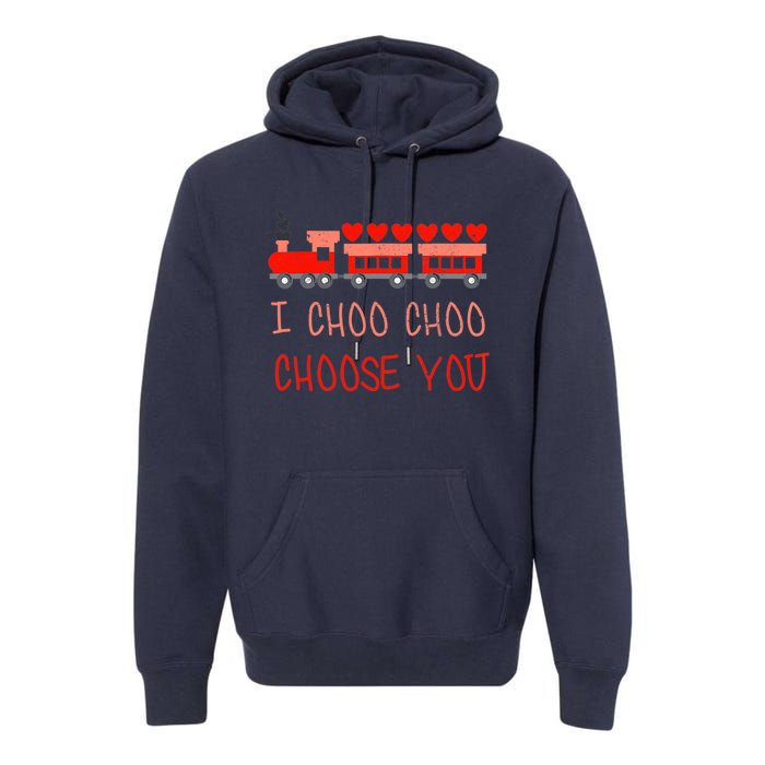 I Choo Choo Choose You Train Valentines Day Boys Premium Hoodie