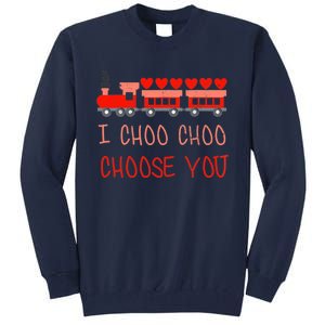 I Choo Choo Choose You Train Valentines Day Boys Tall Sweatshirt