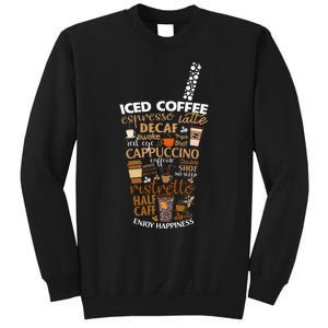 Iced Coffee Cup Coffee Lover But First Coffee Espresso Latte Sweatshirt