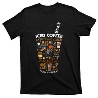 Iced Coffee Cup Coffee Lover But First Coffee Espresso Latte T-Shirt