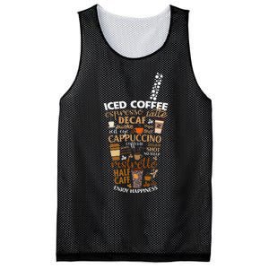 Iced Coffee Cup Coffee Lover But First Coffee Espresso Latte Mesh Reversible Basketball Jersey Tank