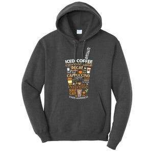 Iced Coffee Cup Coffee Lover But First Coffee Espresso Latte Tall Hoodie