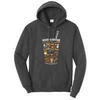 Iced Coffee Cup Coffee Lover But First Coffee Espresso Latte Tall Hoodie