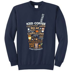 Iced Coffee Cup Coffee Lover But First Coffee Espresso Latte Sweatshirt