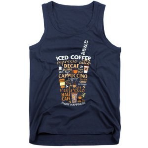 Iced Coffee Cup Coffee Lover But First Coffee Espresso Latte Tank Top