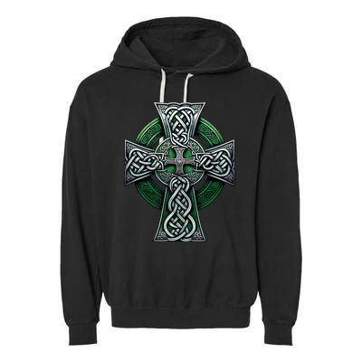 Irish Celtic Cross Knot Christian Holy Trinity Scottish Celt Garment-Dyed Fleece Hoodie