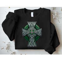Irish Celtic Cross Knot Christian Holy Trinity Scottish Celt Sweatshirt