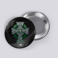 Irish Celtic Cross Knot Christian Holy Trinity Scottish Celt Button