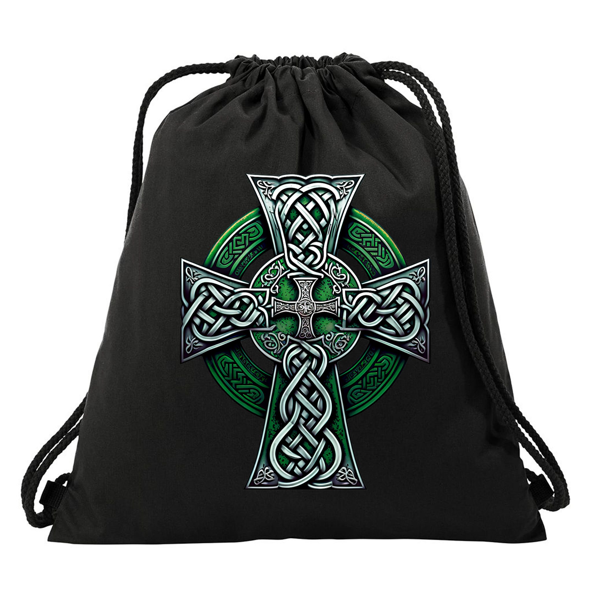 Irish Celtic Cross Knot Christian Holy Trinity Scottish Celt Drawstring Bag