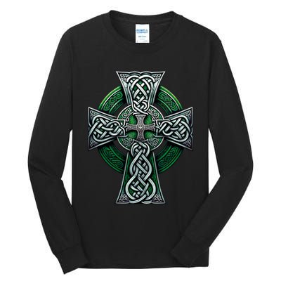 Irish Celtic Cross Knot Christian Holy Trinity Scottish Celt Tall Long Sleeve T-Shirt