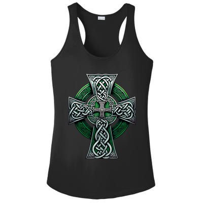 Irish Celtic Cross Knot Christian Holy Trinity Scottish Celt Ladies PosiCharge Competitor Racerback Tank