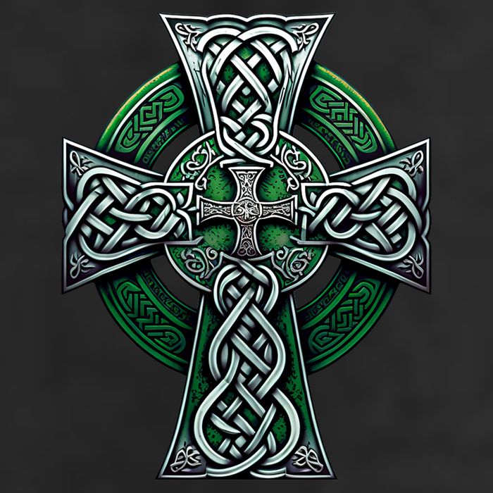 Irish Celtic Cross Knot Christian Holy Trinity Scottish Celt Large Microfiber Waffle Golf Towel