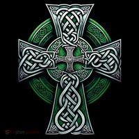 Irish Celtic Cross Knot Christian Holy Trinity Scottish Celt Pom Pom 12in Knit Beanie