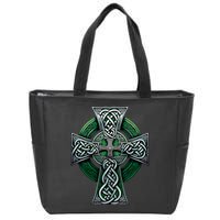 Irish Celtic Cross Knot Christian Holy Trinity Scottish Celt Zip Tote Bag