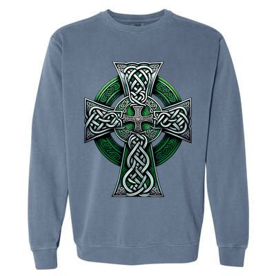 Irish Celtic Cross Knot Christian Holy Trinity Scottish Celt Garment-Dyed Sweatshirt