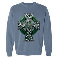 Irish Celtic Cross Knot Christian Holy Trinity Scottish Celt Garment-Dyed Sweatshirt