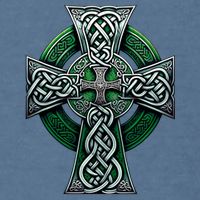 Irish Celtic Cross Knot Christian Holy Trinity Scottish Celt Garment-Dyed Sweatshirt