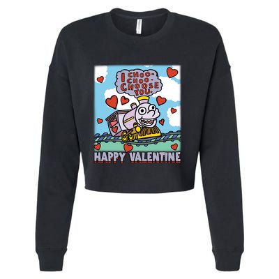 I Choo Choo Choose You Happy ValentineS Day The Sim!Pson Choo Choo Choo Cropped Pullover Crew