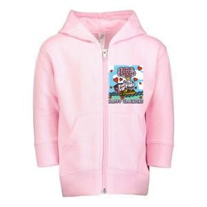 I Choo Choo Choose You Happy ValentineS Day The Sim!Pson Choo Choo Choo Toddler Zip Fleece Hoodie