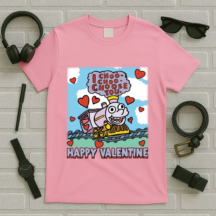 I Choo Choo Choose You Happy ValentineS Day The Sim!Pson Choo Choo Choo T-Shirt