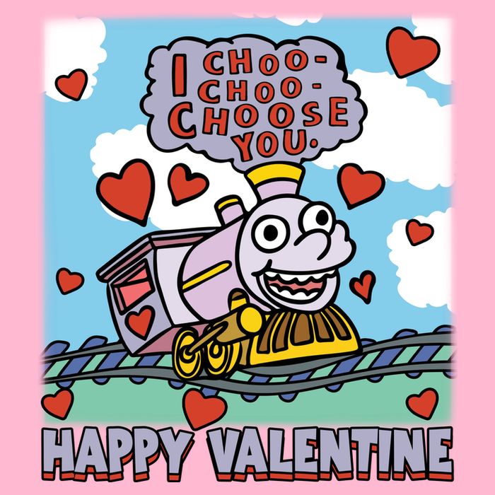 I Choo Choo Choose You Happy ValentineS Day The Sim!Pson Choo Choo Choo Button