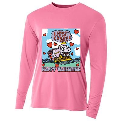 I Choo Choo Choose You Happy ValentineS Day The Sim!Pson Choo Choo Choo Cooling Performance Long Sleeve Crew