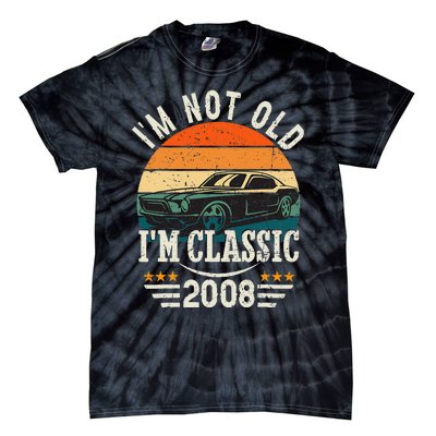 Im Classic Car 15th Birthday Gift 15 Years Old Born In 2008 Tie-Dye T-Shirt