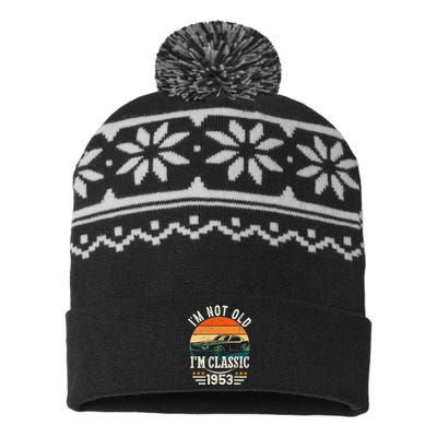 Im Classic Car 70th Birthday Gift 70 Years Old Born In 1953 USA-Made Snowflake Beanie