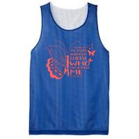 I Can Do All Things Through Christ Religous Bible Butterfly Gift Mesh Reversible Basketball Jersey Tank