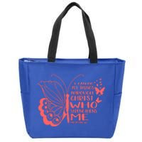 I Can Do All Things Through Christ Religous Bible Butterfly Gift Zip Tote Bag