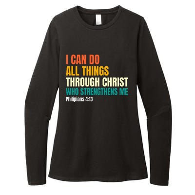 I Can Do All Things Through Christ Christian Faith Womens CVC Long Sleeve Shirt