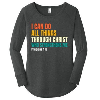 I Can Do All Things Through Christ Christian Faith Women's Perfect Tri Tunic Long Sleeve Shirt