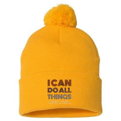 I Can Do All Things Through A Verse Taken Out Of Context Pom Pom 12in Knit Beanie