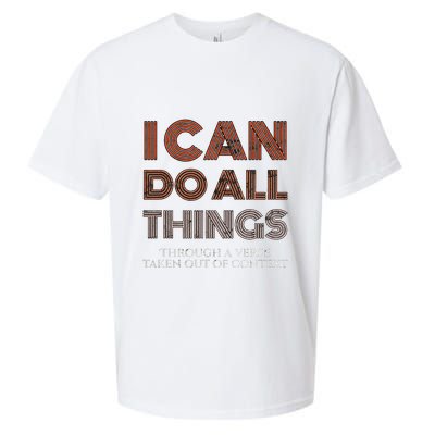 I Can Do All Things Through A Verse Taken Out Of Context Sueded Cloud Jersey T-Shirt