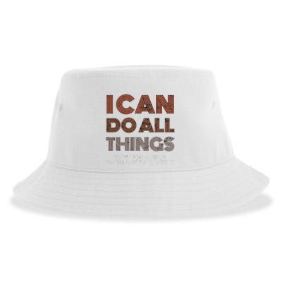 I Can Do All Things Through A Verse Taken Out Of Context Sustainable Bucket Hat