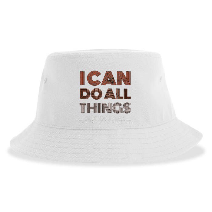 I Can Do All Things Through A Verse Taken Out Of Context Sustainable Bucket Hat