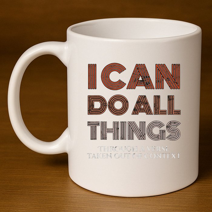I Can Do All Things Through A Verse Taken Out Of Context 11oz C Handle Ceramic Mug