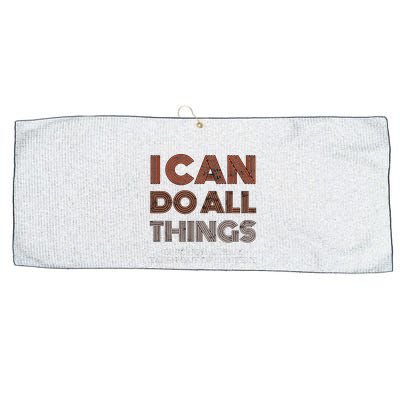 I Can Do All Things Through A Verse Taken Out Of Context Large Microfiber Waffle Golf Towel
