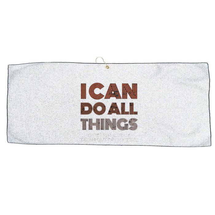 I Can Do All Things Through A Verse Taken Out Of Context Large Microfiber Waffle Golf Towel
