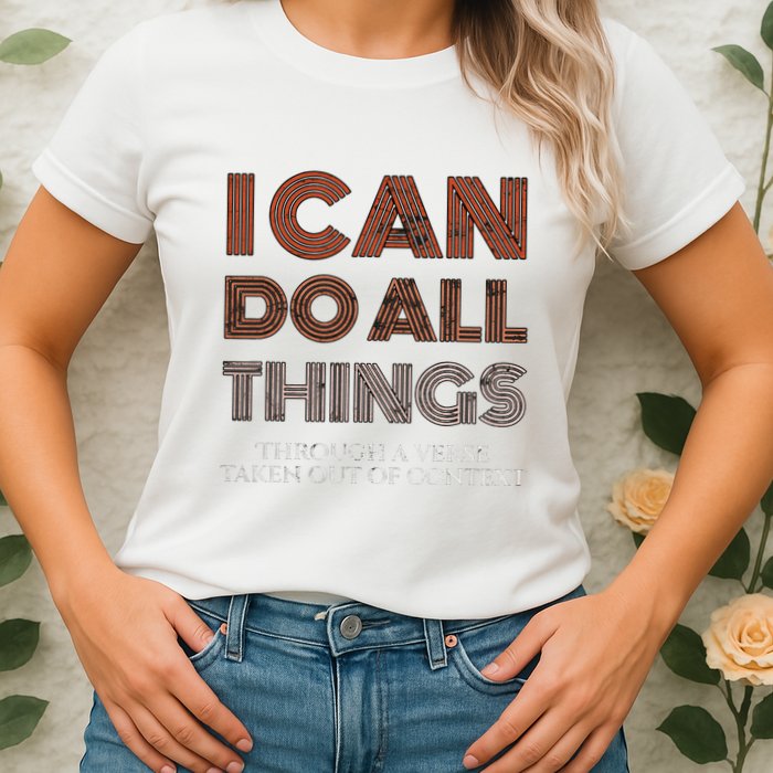 I Can Do All Things Through A Verse Taken Out Of Context Womens T-Shirt