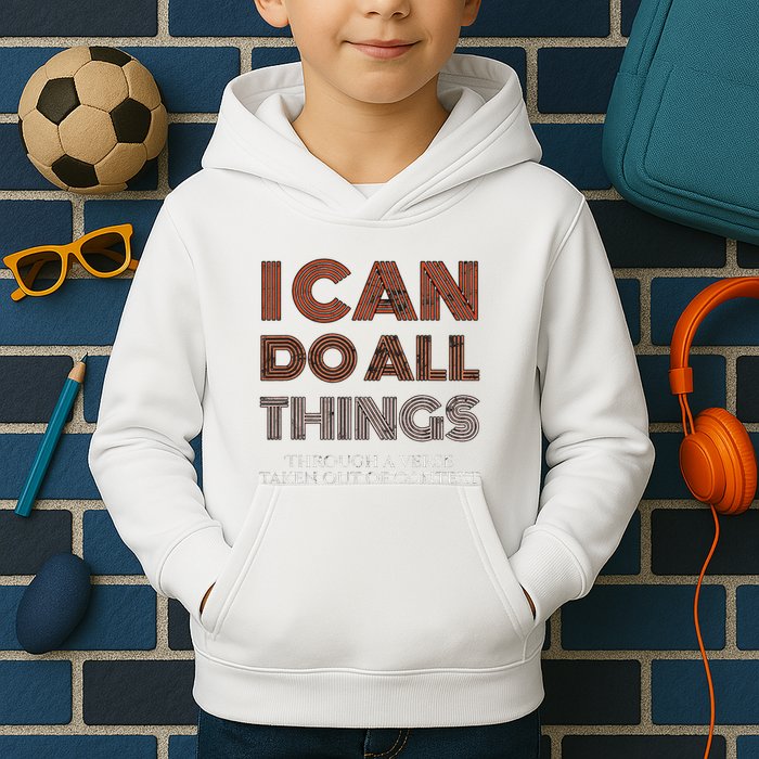 I Can Do All Things Through A Verse Taken Out Of Context Kids Hoodie