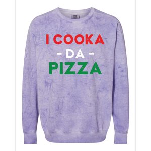 I Cooka Da Pizza Funny Italian Food Meme Italian Slang Cook Colorblast Crewneck Sweatshirt