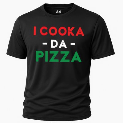 I Cooka Da Pizza Funny Italian Food Meme Italian Slang Cook Performance Shirt