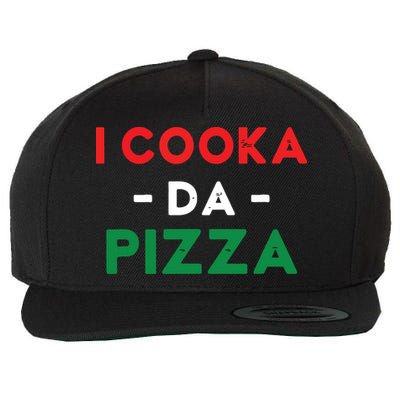 I Cooka Da Pizza Funny Italian Food Meme Italian Slang Cook Wool Snapback Cap