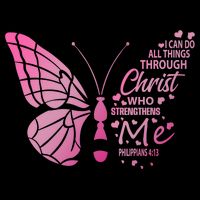 I Can Do All Things Through Christ Religous Bible Butterfly Funny Gift Cooling Performance Crew T-Shirt