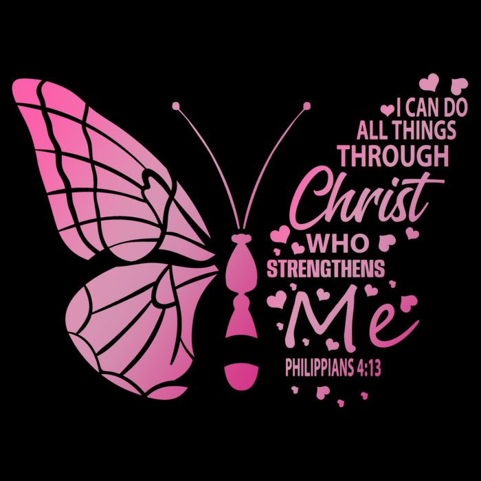 I Can Do All Things Through Christ Religous Bible Butterfly Funny Gift Cooling Performance Crew T-Shirt