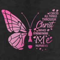 I Can Do All Things Through Christ Religous Bible Butterfly Funny Gift Adult Drive Performance Visor