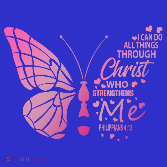 I Can Do All Things Through Christ Religous Bible Butterfly Funny Gift Tall T-Shirt