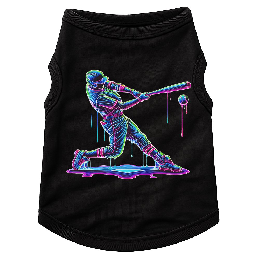 Ice Cream Drip Baseball Bat Baseball Player Doggie Tank